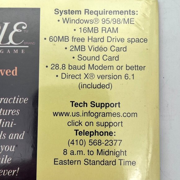 Scrabble CD-ROM Crossword Game Windows 95/98/ME Enhanced Features & Mini-Games - Picture 5 of 11